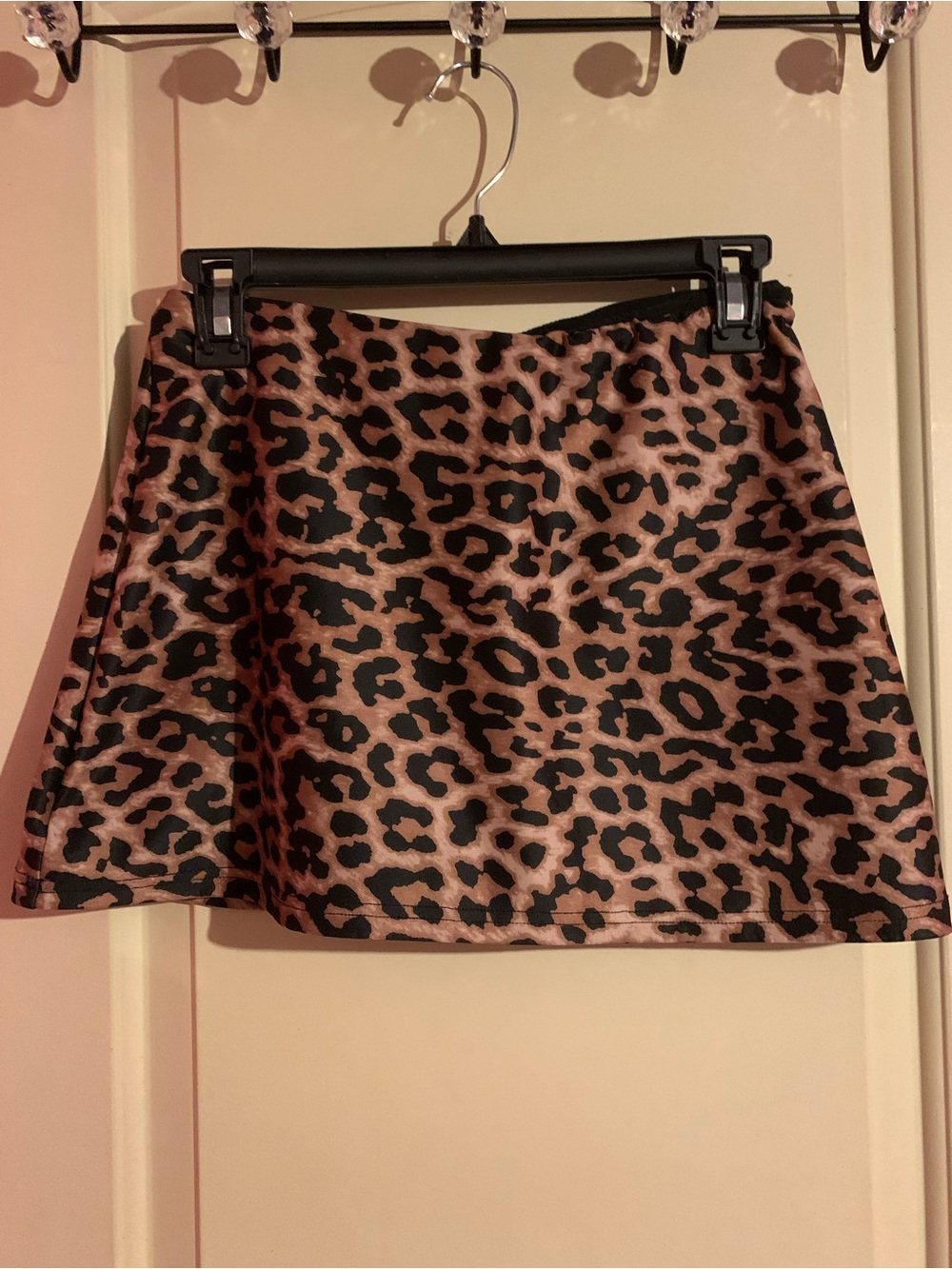Leopard-Print Mini Skirt